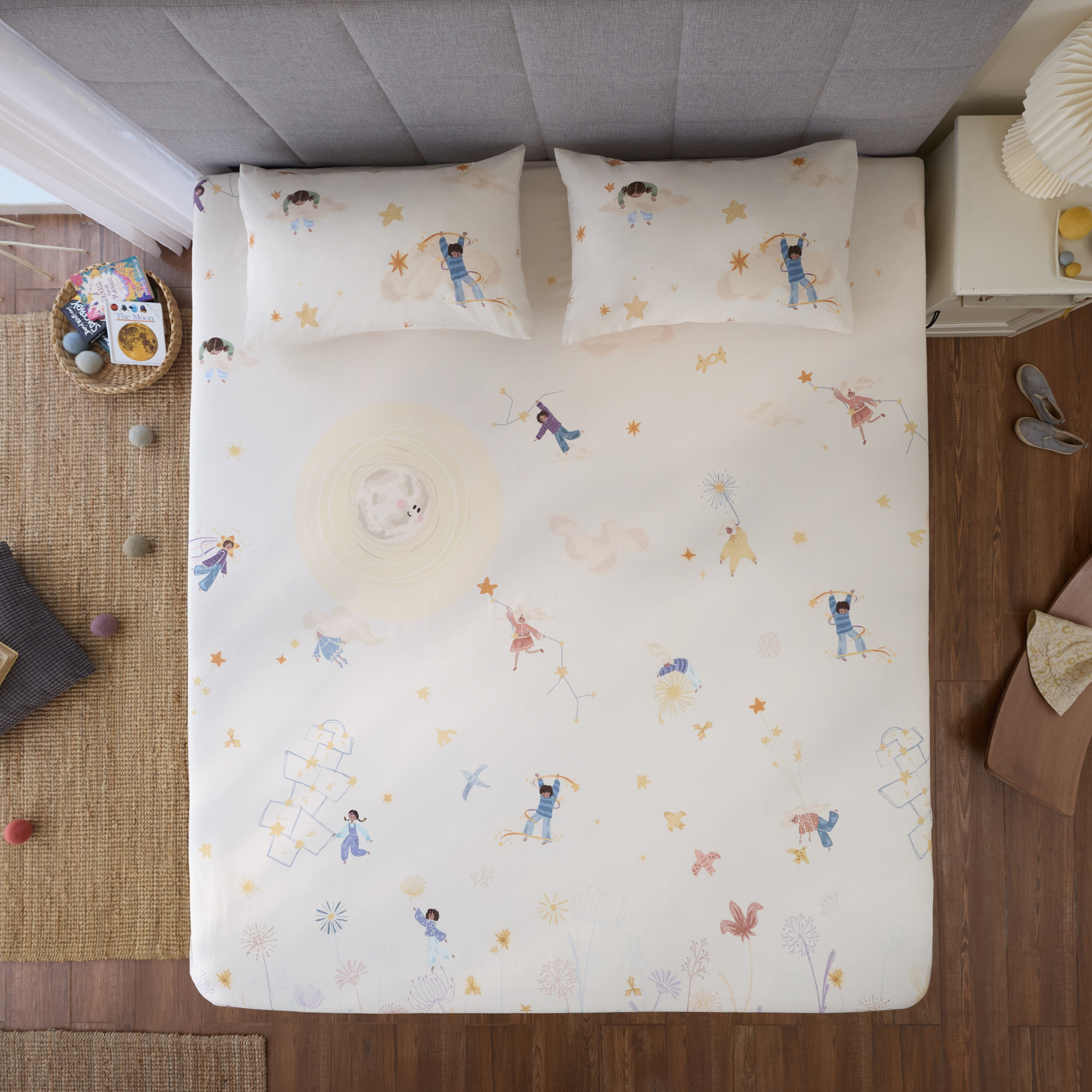 Moonbound Cotton Bedsheet Set