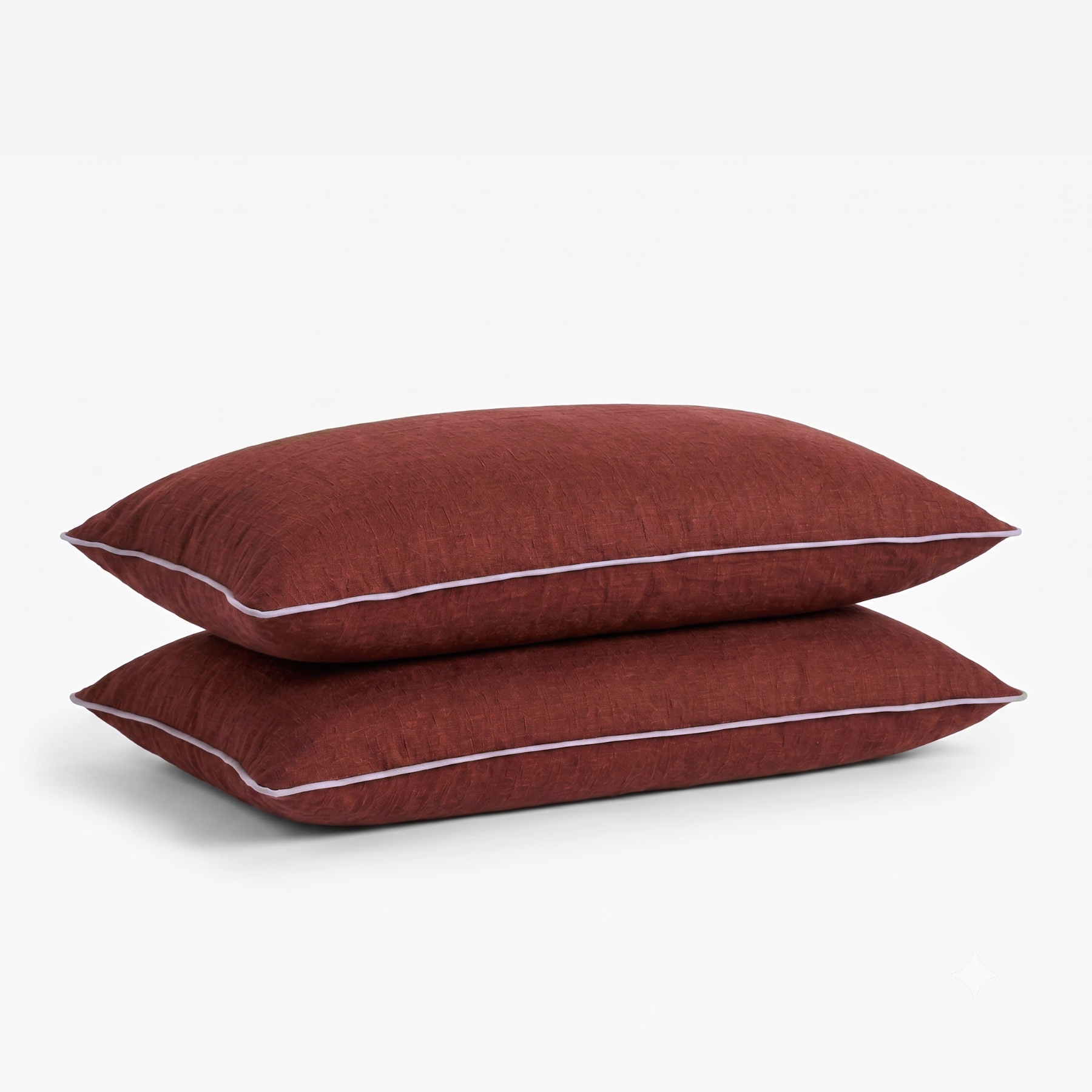 Plum Red Linen Pillowcase (Set of 2)