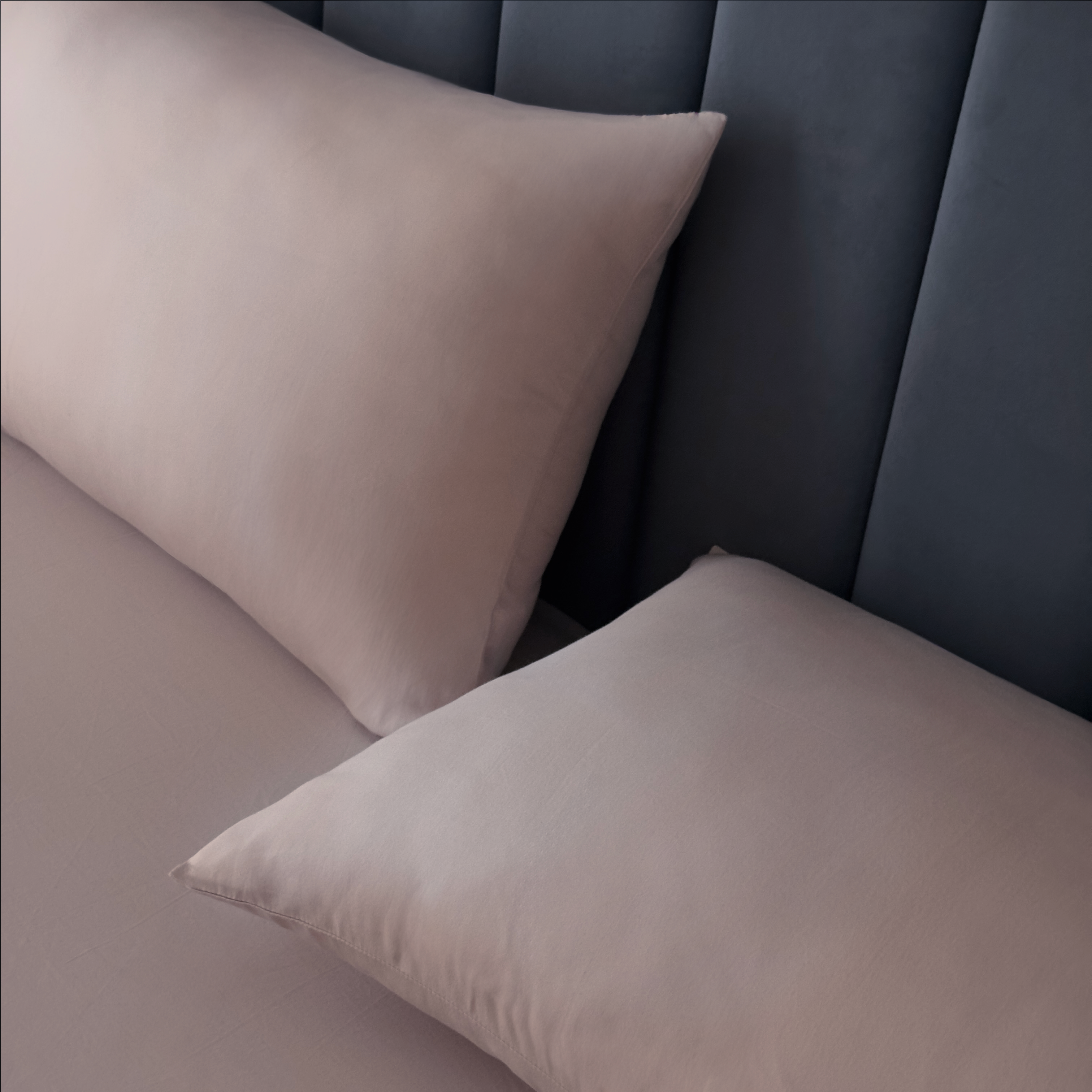 Blush Pink Percale Pillow Cases (Set of 2)
