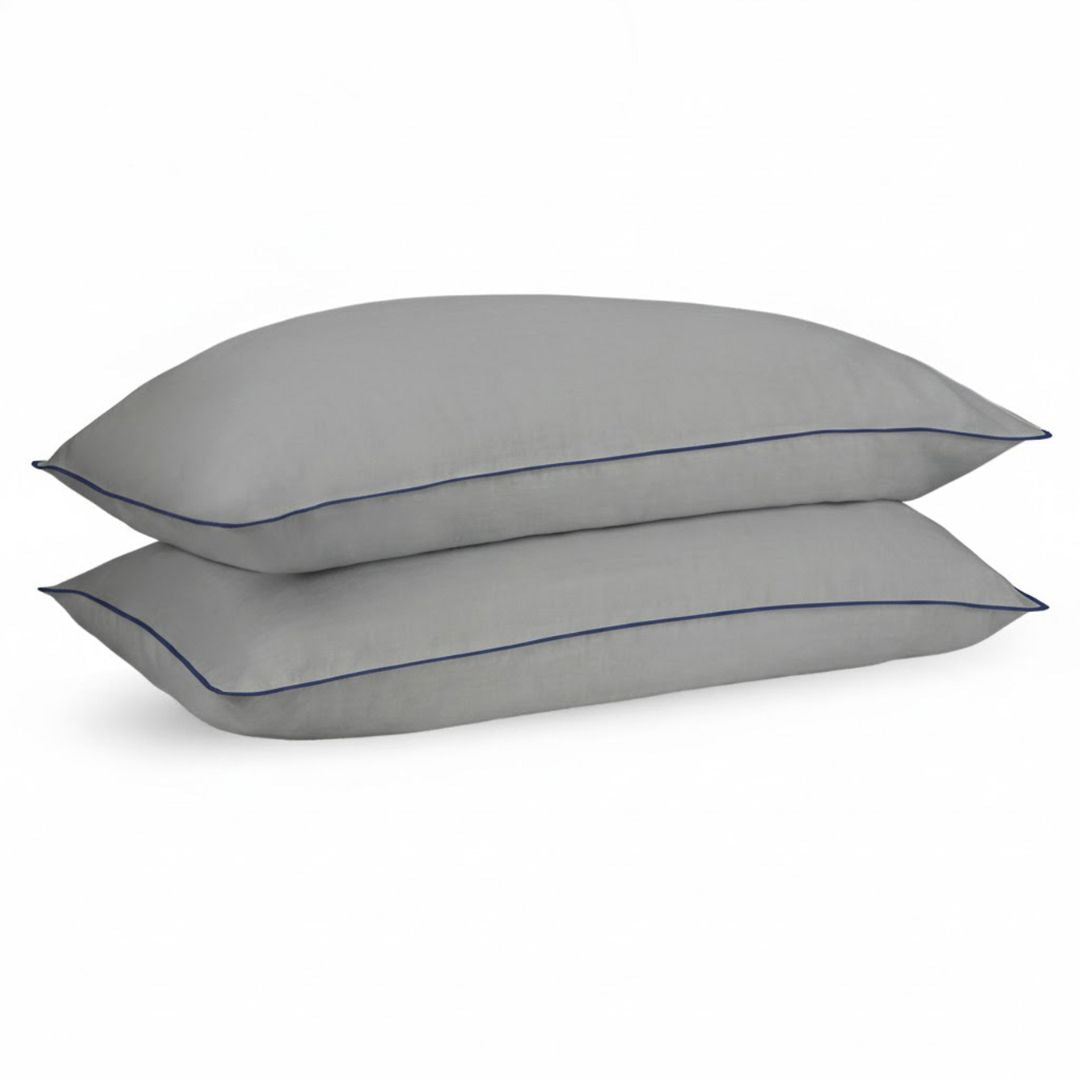 Pebble Gray Linen Pillow Cases (Set of 2)