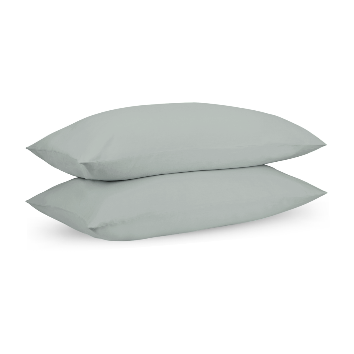 Rain Green Percale Pillow Cases (Set of 2)