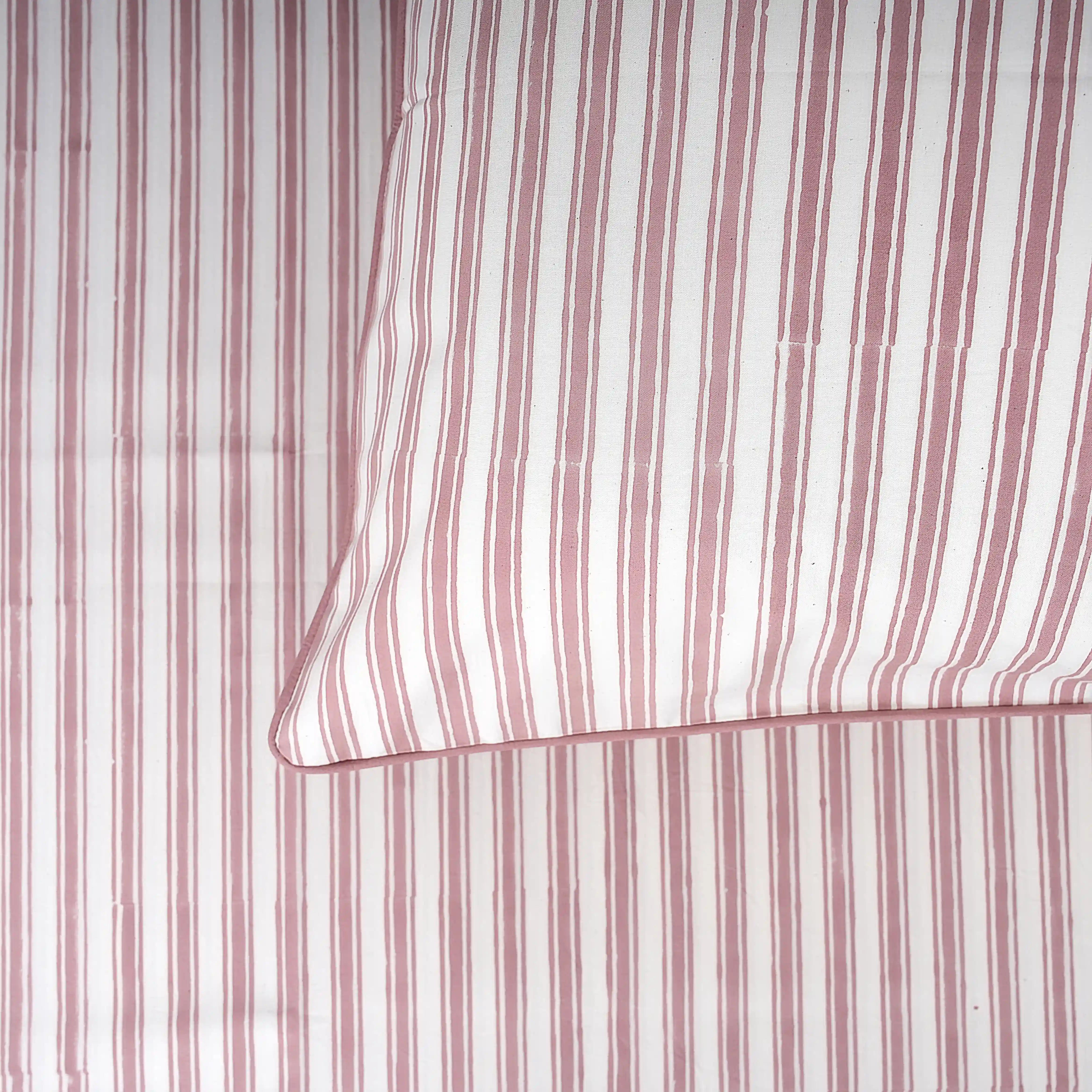 Vintage AshRose Block Printed Percale Bedsheet Set