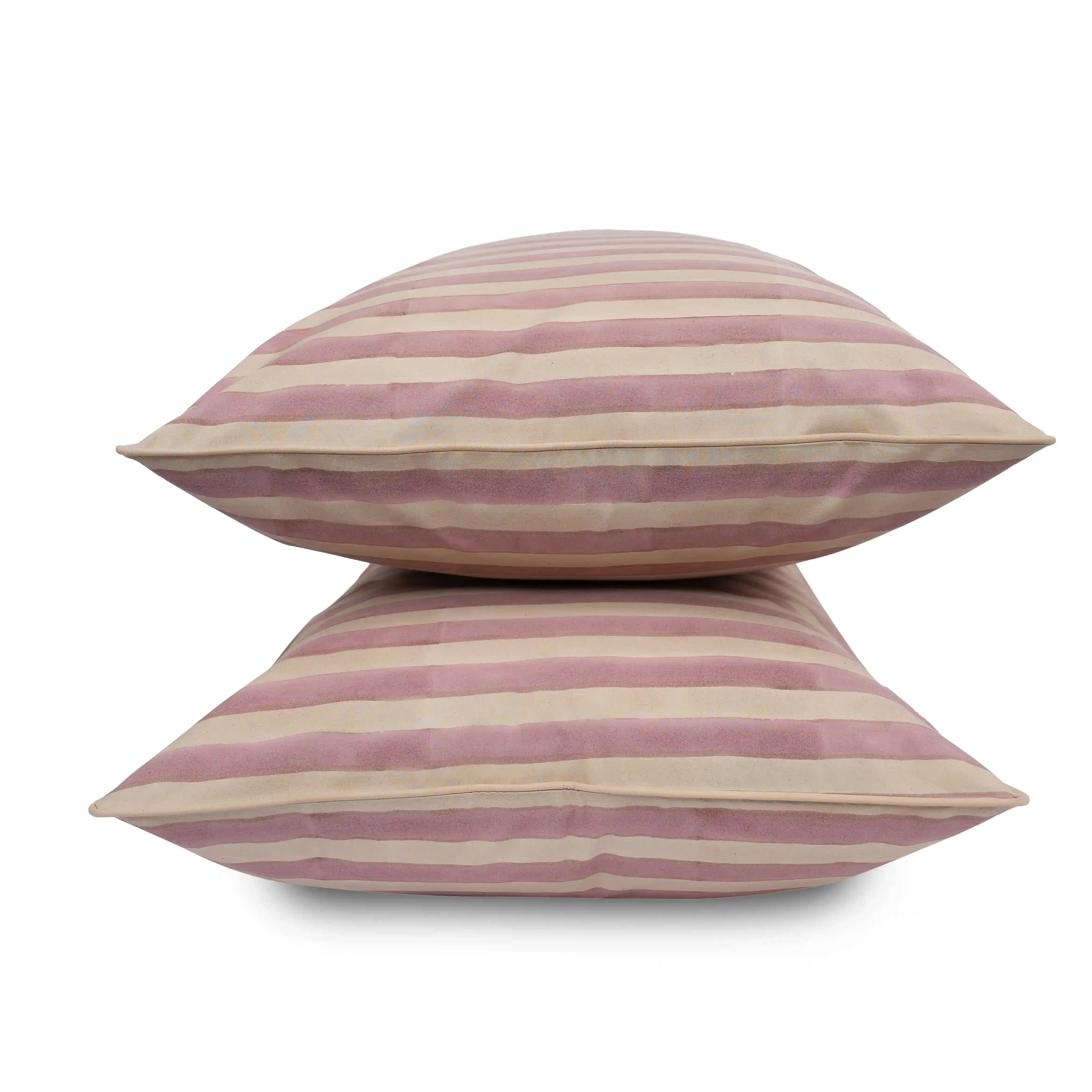 Sunbeam Glow Block Printed Percale Pillow Cases (Set of 2)