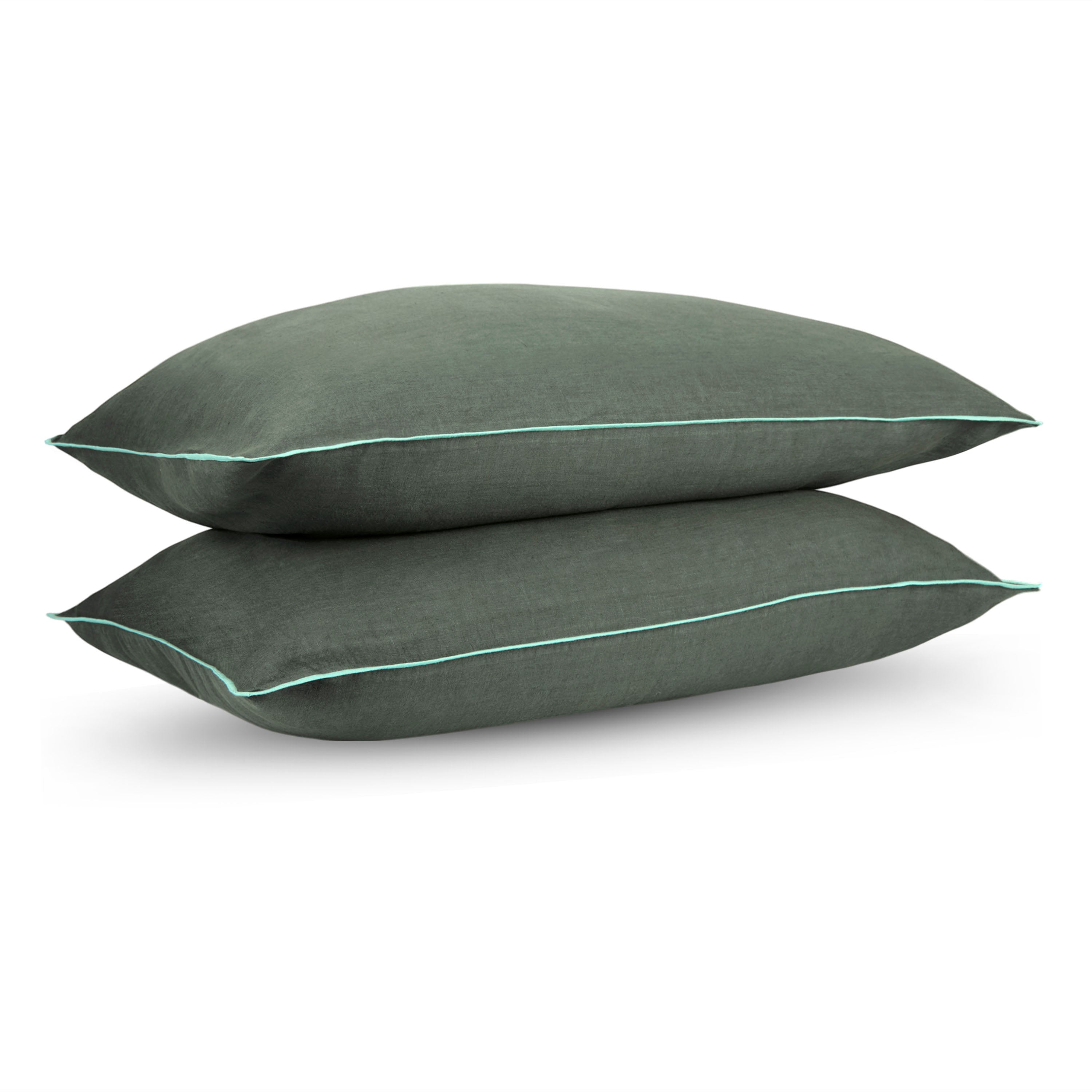Forestwood Green Linen Bedsheet Set