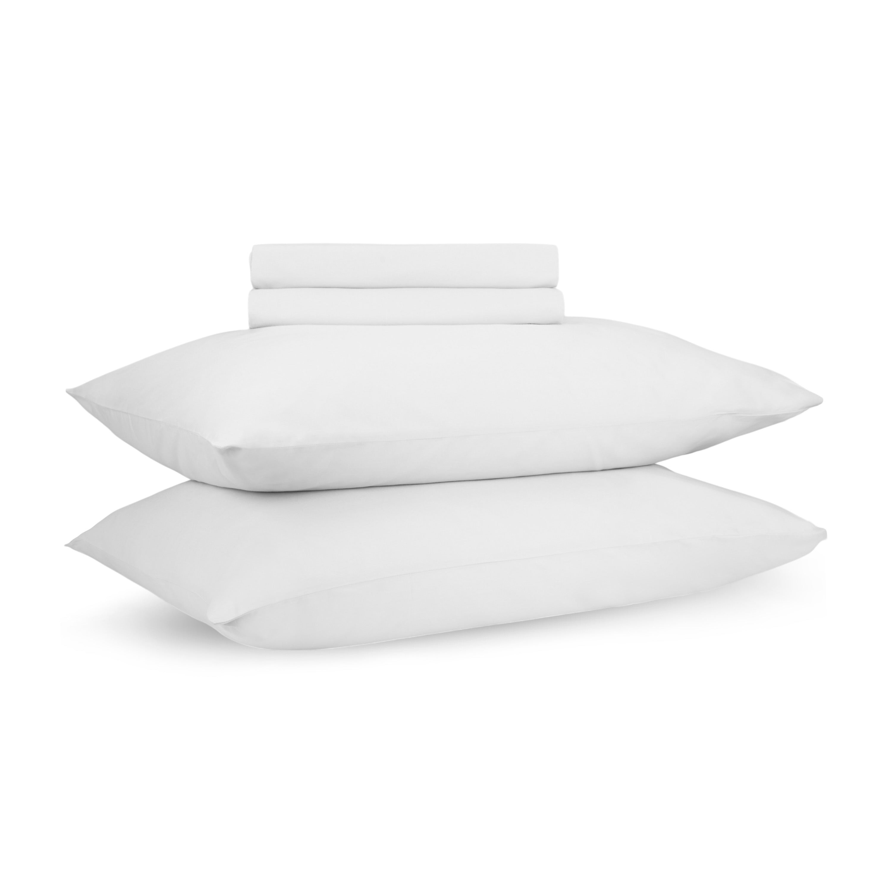 Milky White Percale Cooling Bedsheet Set