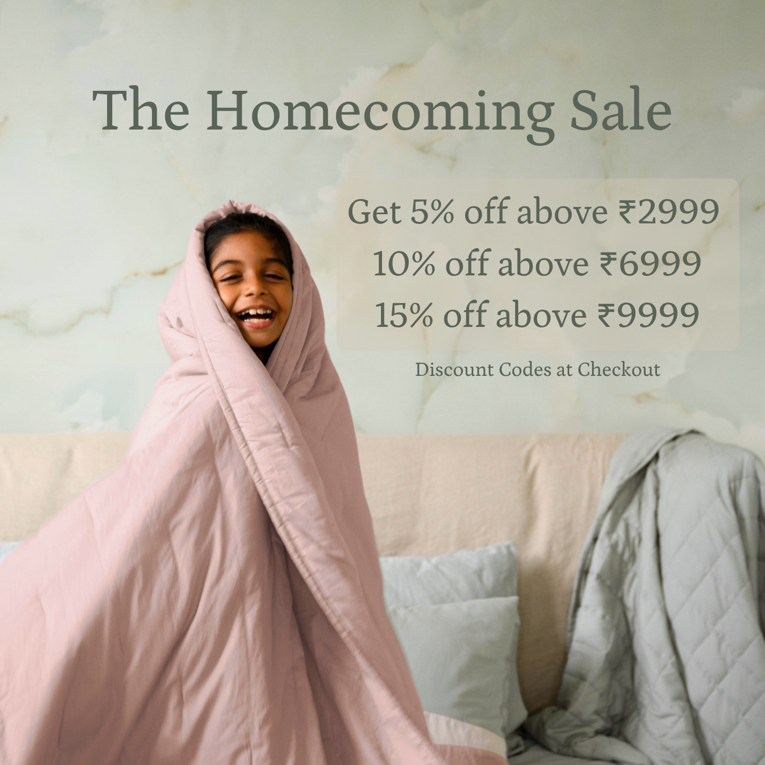 Vintage AshRose Block Printed Percale Bedsheet Set