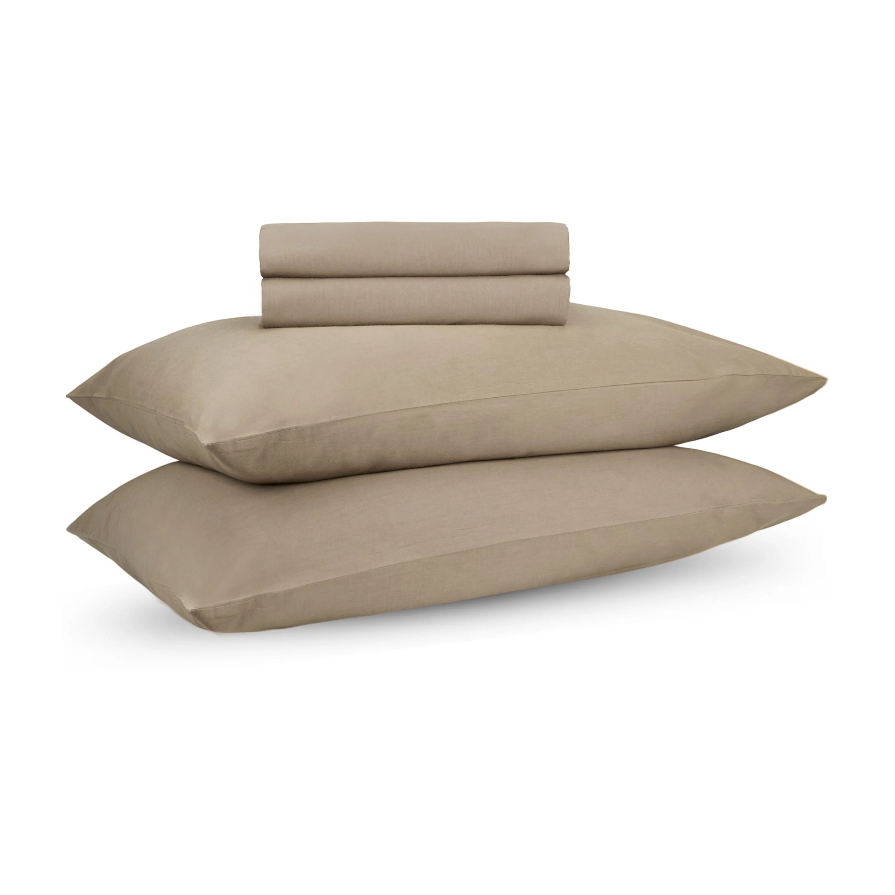 Riverbed Brown Percale Cooling Bedsheet Set