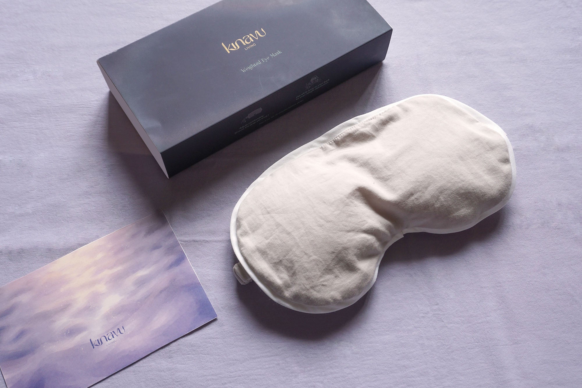Loom Beige Weighted Eye Mask