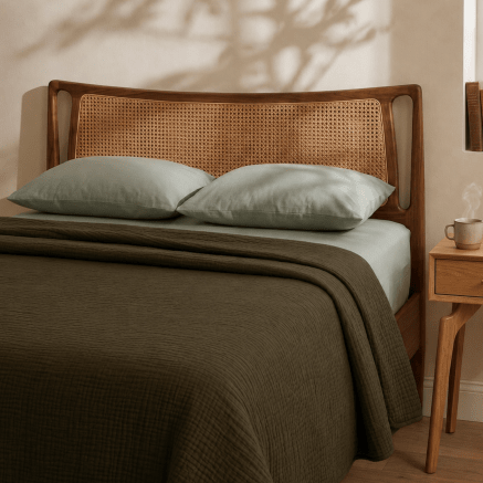 Olive Grove Cotton Gauze Light Blanket