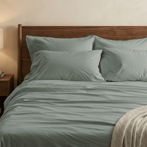 Rain Green Percale Cooling Bedsheet Set