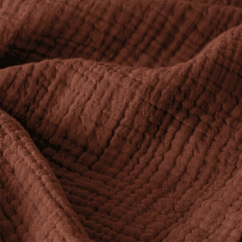 Copper Brown Cotton Gauze Light Blanket