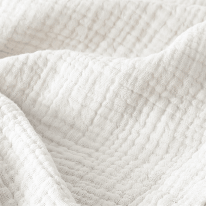 Cloud White Cotton Gauze Blanket