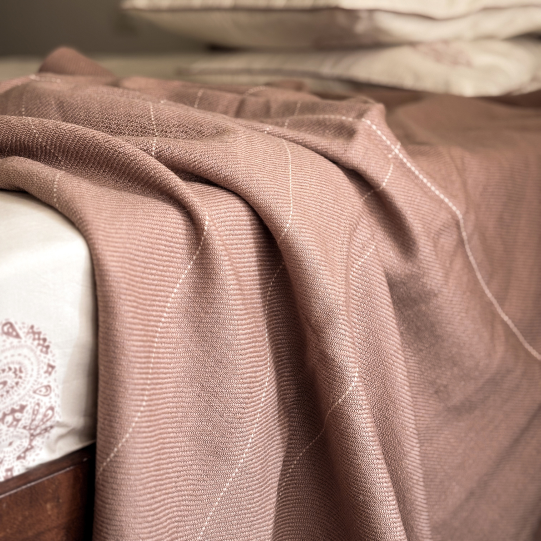 Desert Sand Merino Hand Woven Woollen Throw
