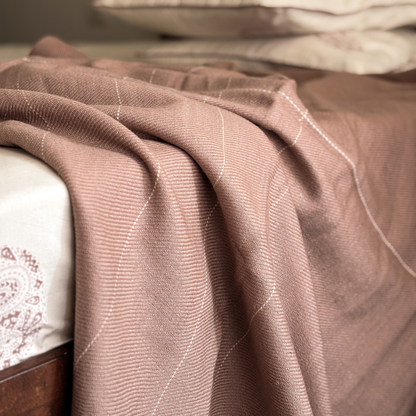 Desert Sand Merino Hand Woven Woollen Throw