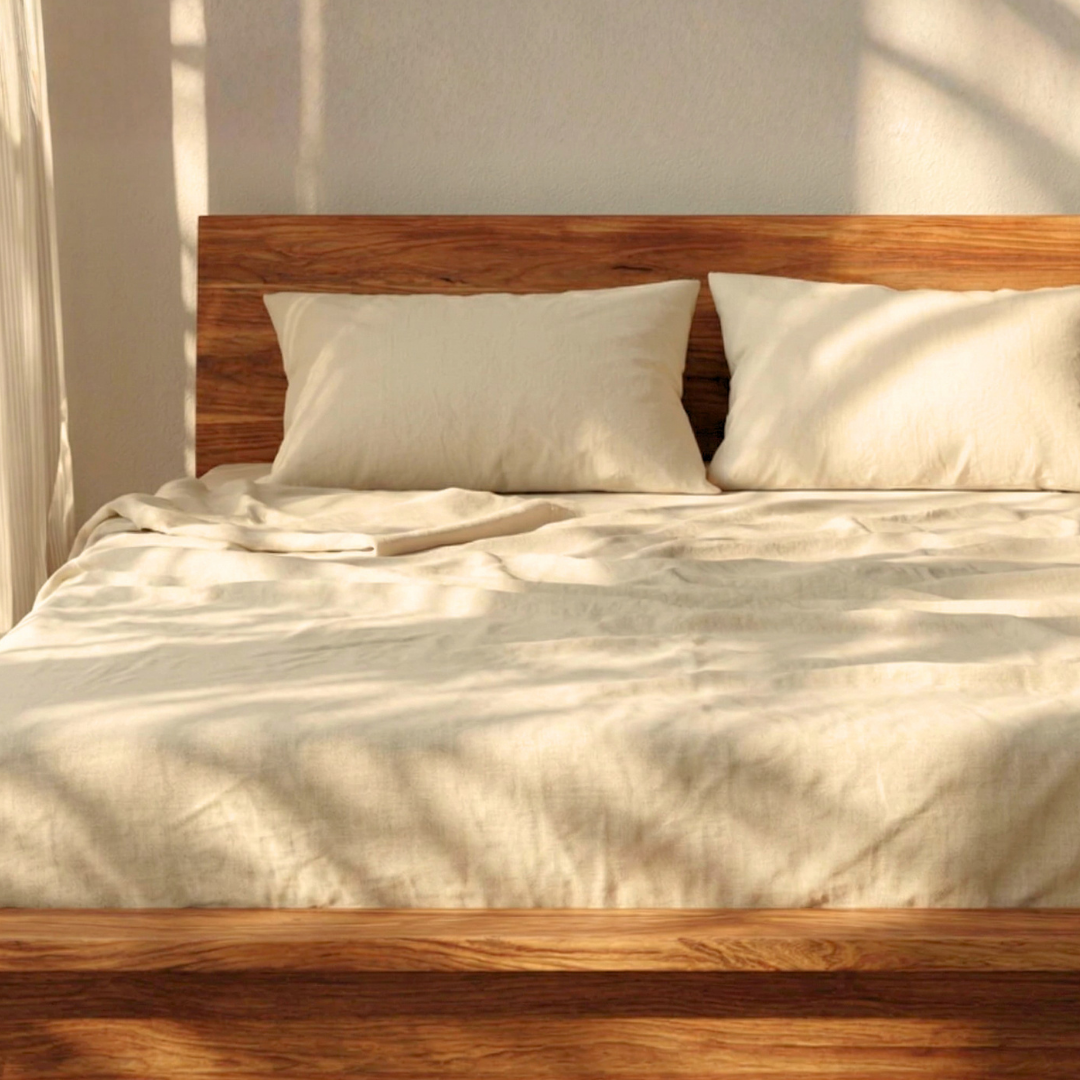 Loom Beige Percale Cooling Bedsheet Set