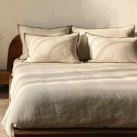 Beige Dunes Linen Bedsheet Set