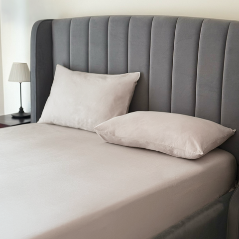 Loom Beige Percale Cooling Bedsheet Set