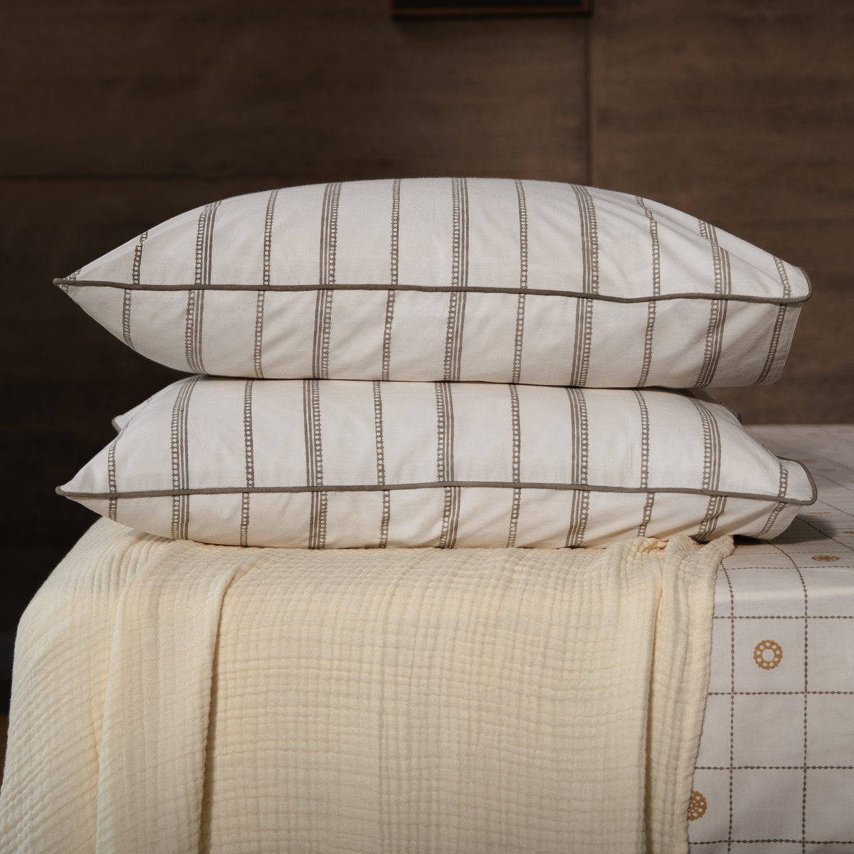 Ponnu Hand Block Printed Cotton Play Pillowcase