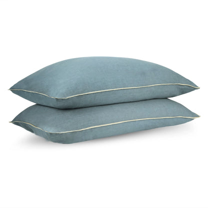 Twilight Blue Linen Bedsheet Set