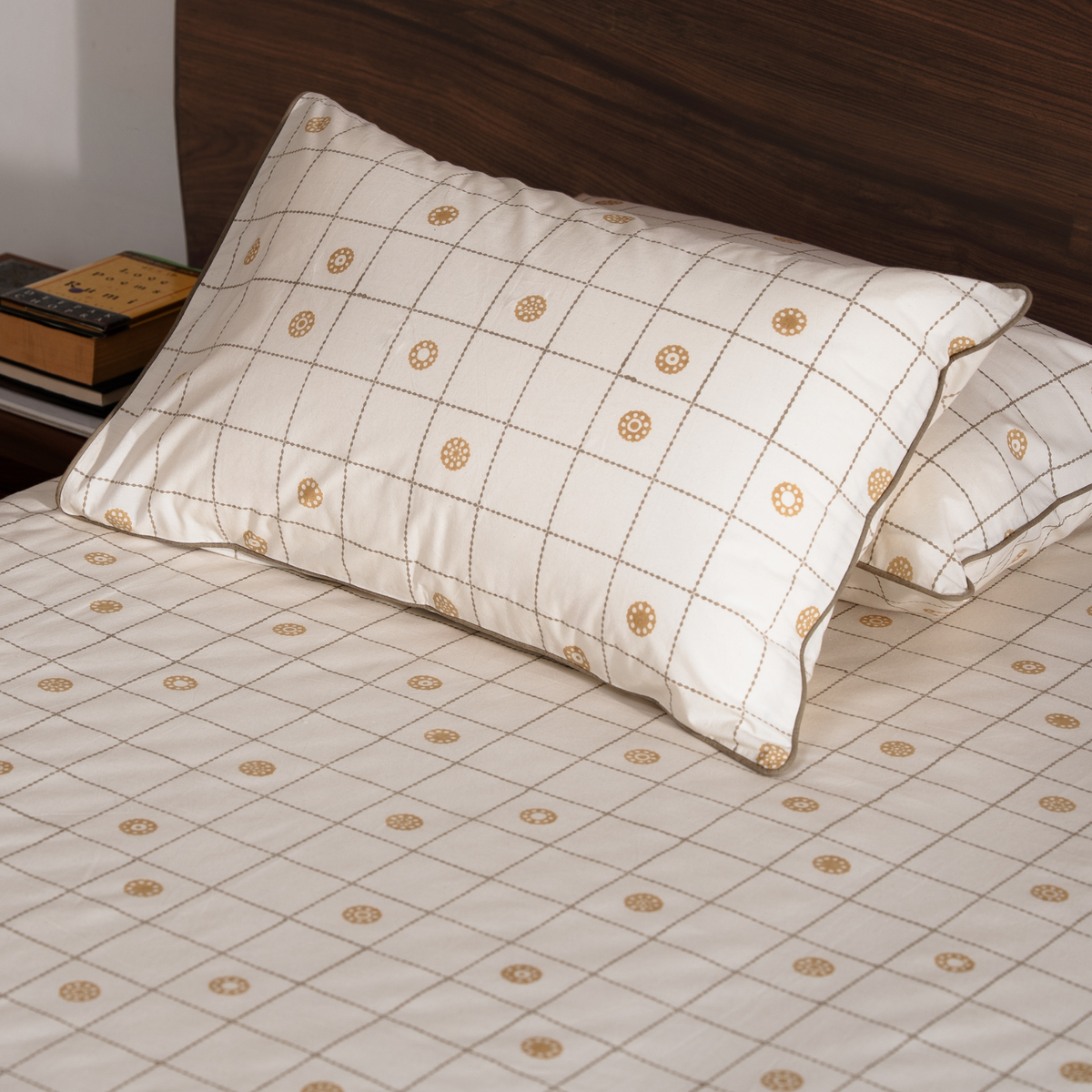 Thodu Hand Block Printed Cotton Bedsheet Set