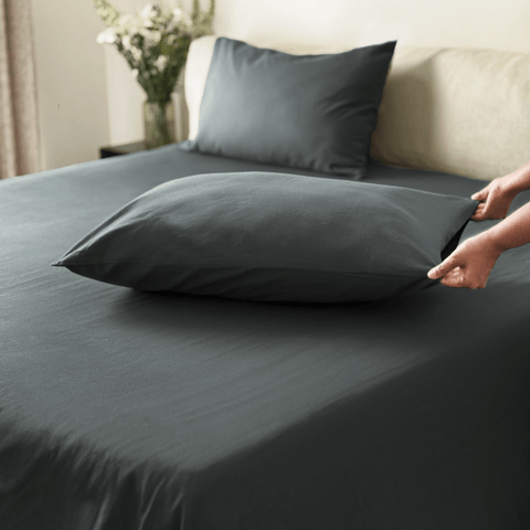 Pine Green Percale Cooling Bedsheet Set