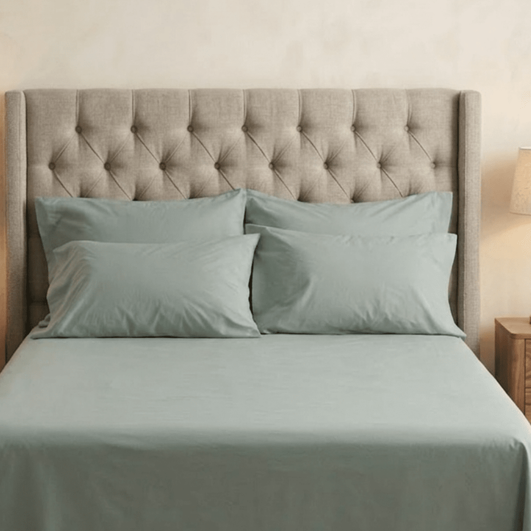 Rain Green Percale Cooling Bedsheet Set