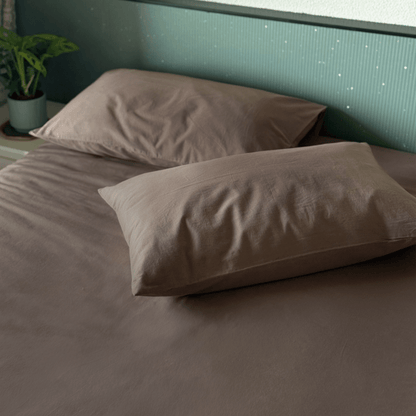 Riverbed Brown Percale Cooling Bedsheet Set