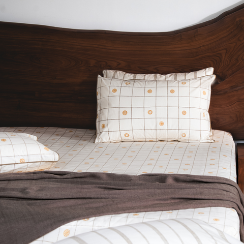 Thodu Hand Block Printed Cotton Bedsheet Set