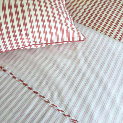 Vintage AshRose Block Printed Percale Dohar