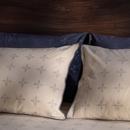 Tavam Hand Block Printed Cotton Bedsheet Set