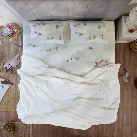 Cloud White Cotton Gauze Light All-Season Quilt