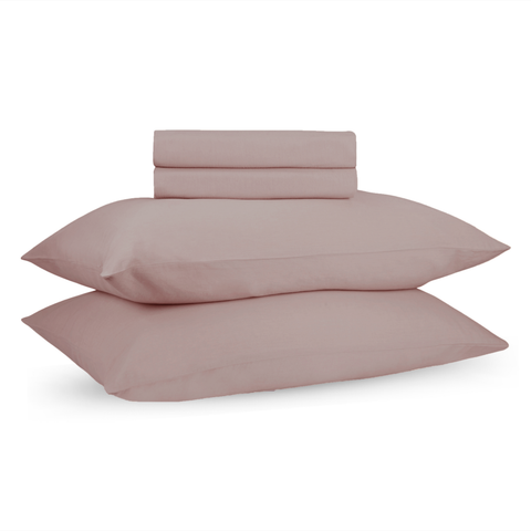 Terra Pink Percale Cooling Bedsheet Set