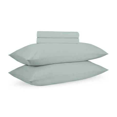 Rain Green Percale Temperature Regulating Bedsheet Sets