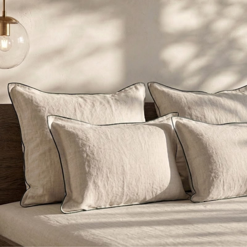 Beige Dunes Linen Bedsheet Set