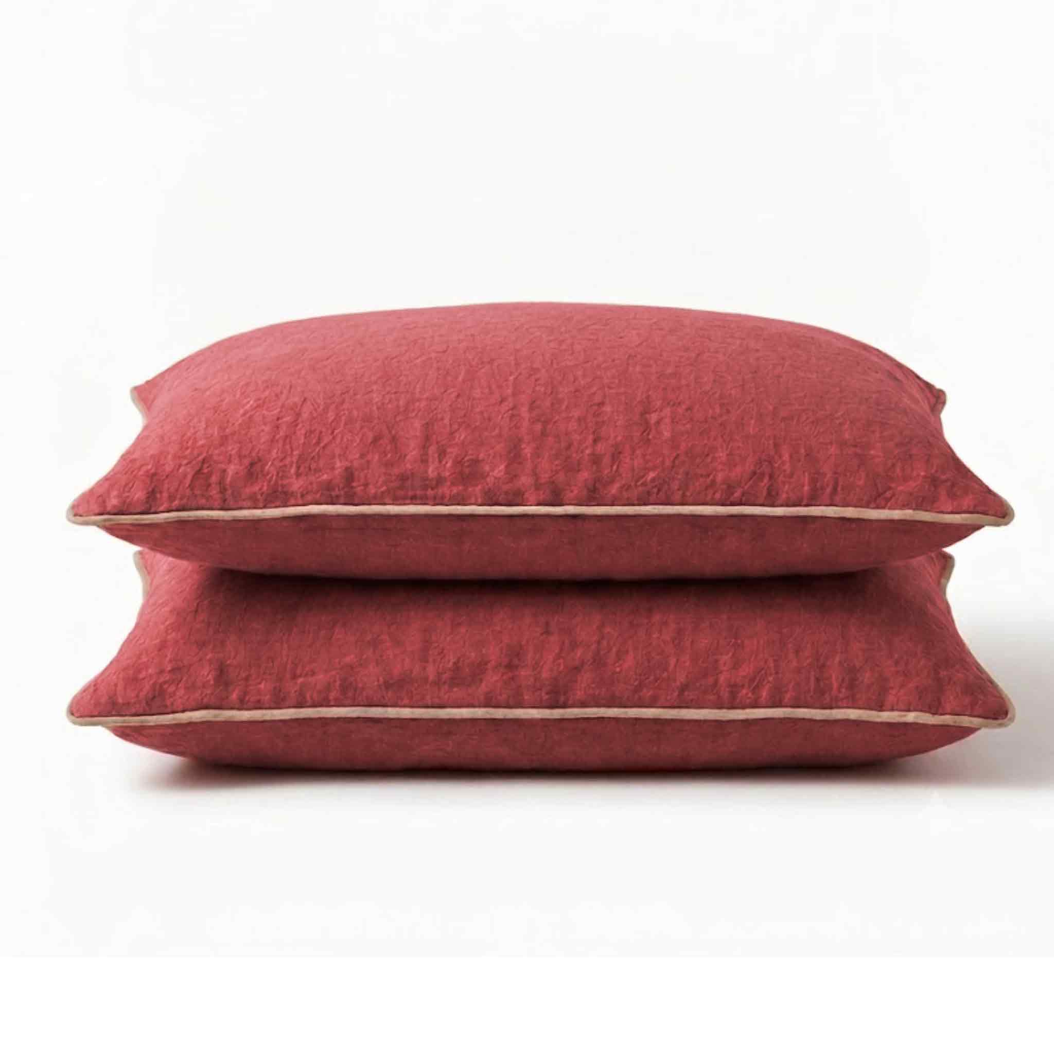 Sienna Pink Linen Bedsheet Set