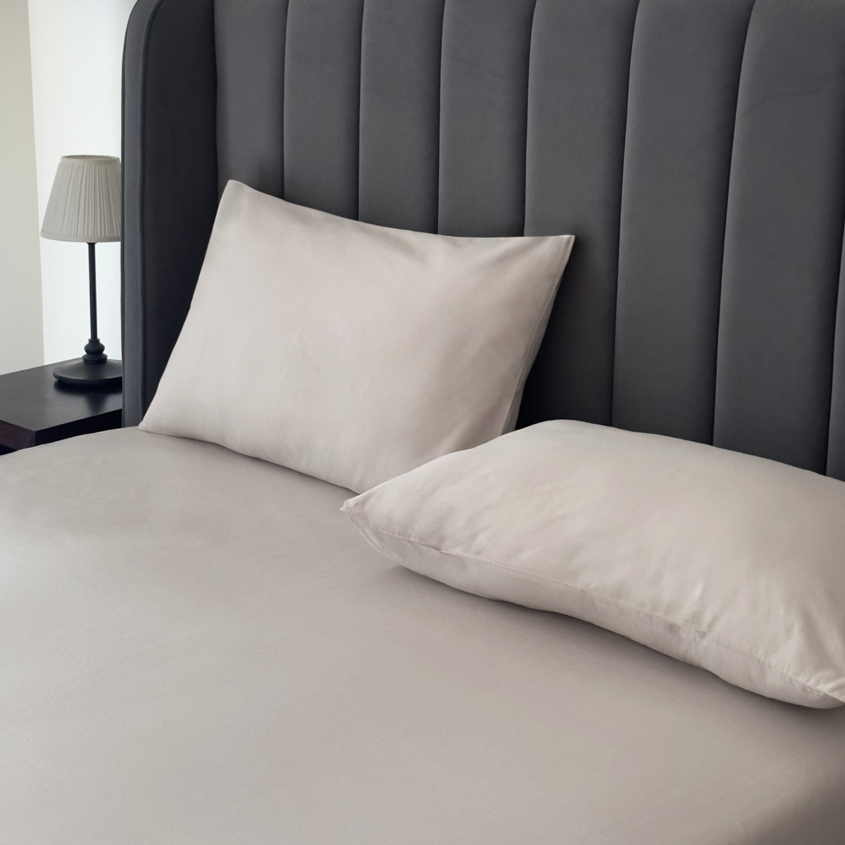 Loom Beige Percale Cooling Bedsheet Set