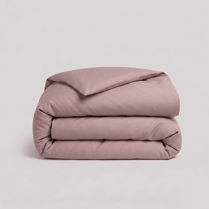 Terra Pink Percale Cotton Duvet Cover Set