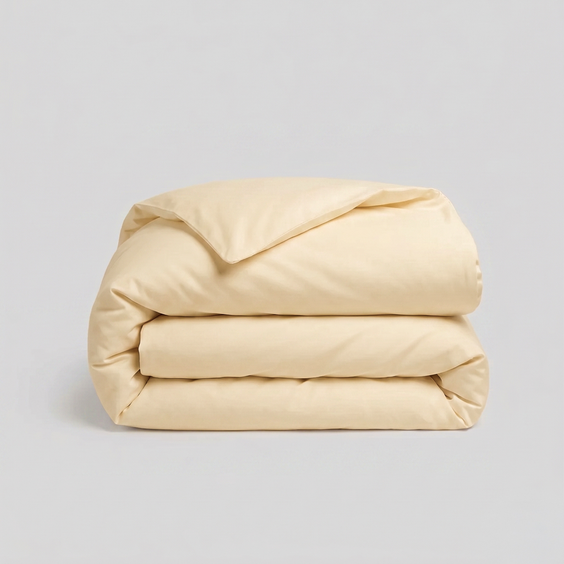 Butter Yellow Percale Cotton Duvet Cover Set
