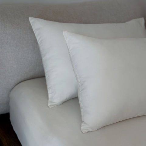 Milky White Percale Pillow Cases (Set of 2)