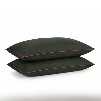 Fiscus Green Linen Bedsheet Set