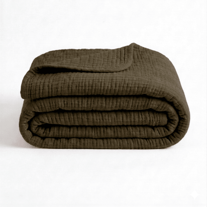 Olive Grove Cotton Gauze Light Blanket