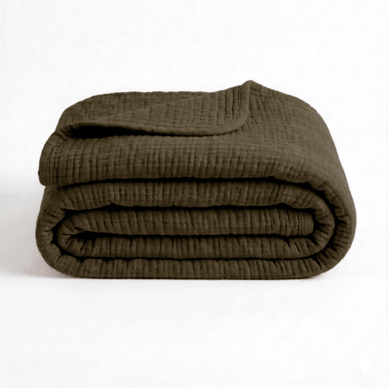 Olive Grove Cotton Gauze Light Blanket