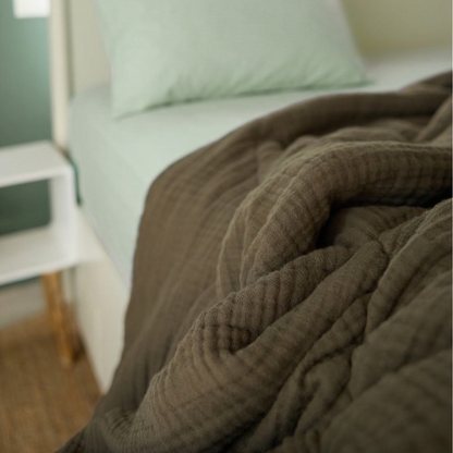 Bed In a Box - Olive Box :  Olive Grove Quilt and Greenmint Bedsheet Set