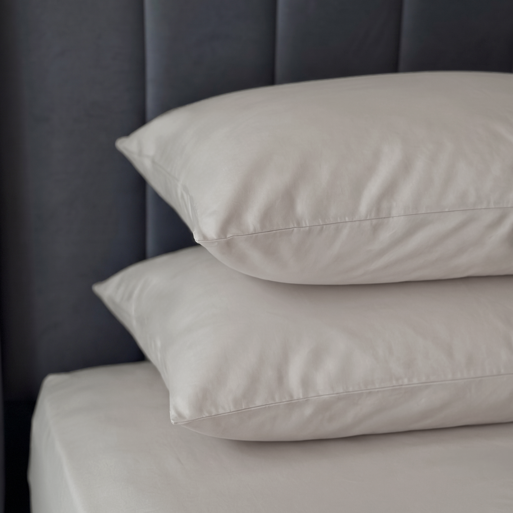 Loom Beige Percale Pillow Cases (Set of 2)