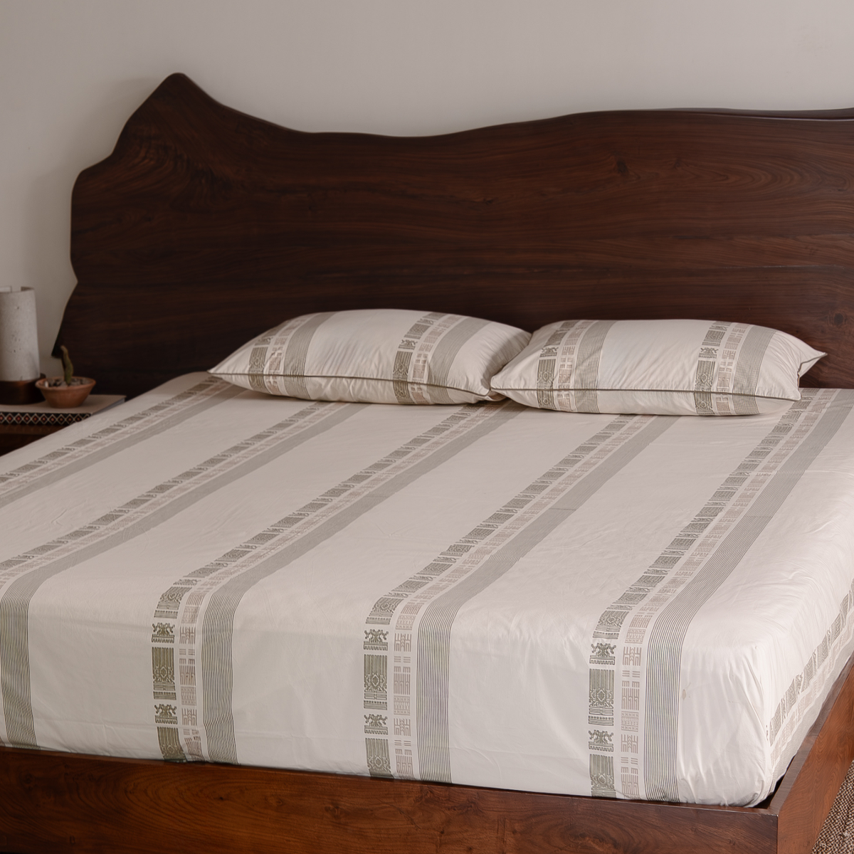 Vari Hand Printed Cotton Bedsheet Set