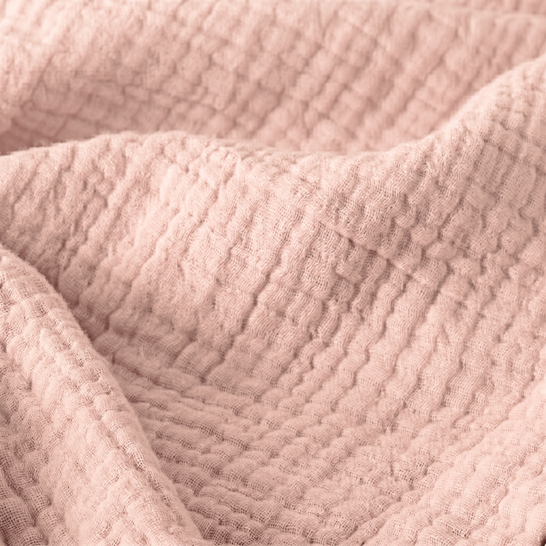Heather Pink Cotton Gauze Light Blanket