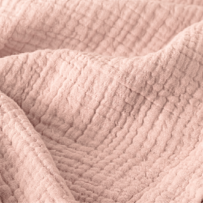 Heather Pink Cotton Gauze Light Blanket