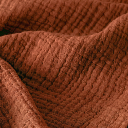 Copper Brown Cotton Gauze Light Blanket