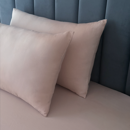 Blush Pink Percale Pillow Cases (Set of 2)
