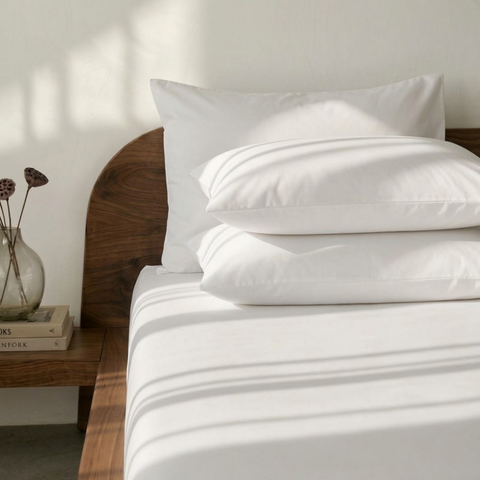 Brilliant White Percale Cooling Bedsheet Set